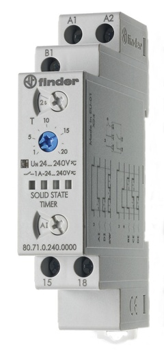 [E3U9Z] Finder 80.71 Multifunktions-Zeitschaltrelais SSR 24-240V AC/DC - 80.71.0.240.0000