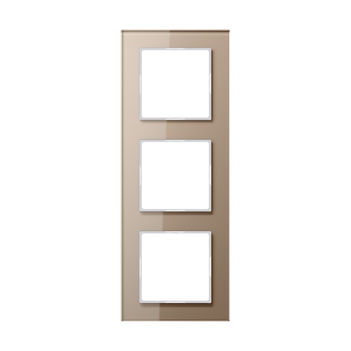 [E3UA2] Jung Triple Glass Cover Plate Champagne - AC583GLCH