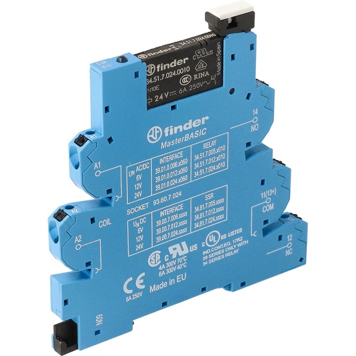 [E3UFV] Finder MasterBASIC 6A Interface Relay 24V AC/DC - 39.01.0.024.0060