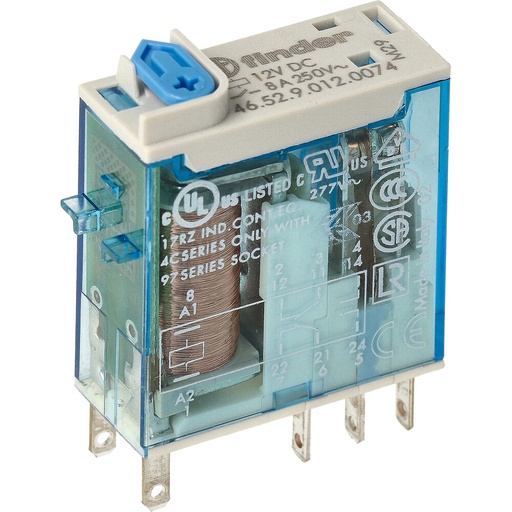 [E3UMC] Finder 46 Serie Industrielles Miniaturrelais 12VDC 8A DPDT - 46.52.9.012.0074