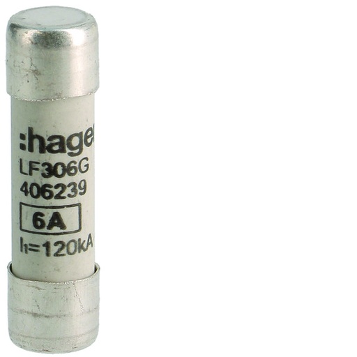 [E3UPJ] Fusible Cilíndrico Industrial Hager 6A 500V 10x38mm gG - LF306G