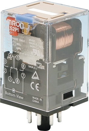 [E3UR2] Relais Omron MK-S DPDT 24VDC 10A Avec Indicateur LED - MKSN8498F