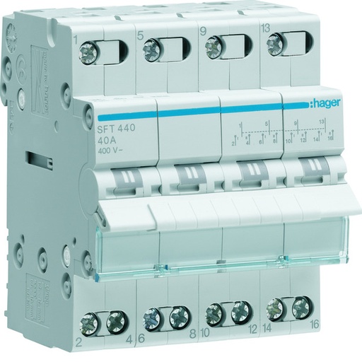 [E3UU5] Hager 4 Pole 40A Modular Changeover Switch - SFT440