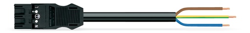 [E3UUX] Wago Pre-Assembled 3-Pole Connecting Cable 3M Black - 771-9993/207-301