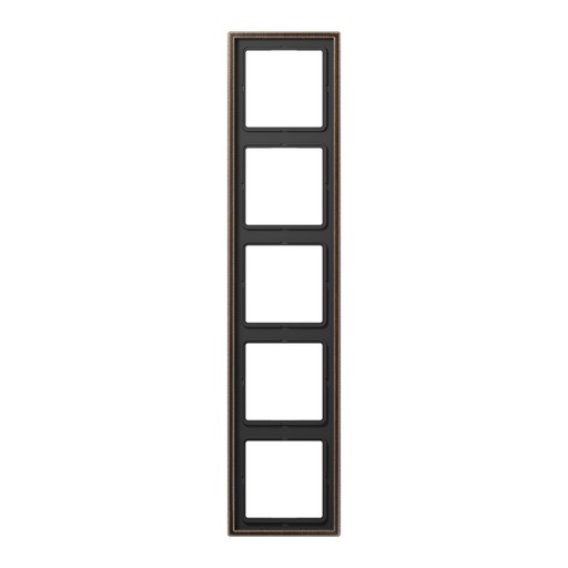 [E3UUR] Jung LS 5 Gang Cover Frame Antique Brass - ME2985AT