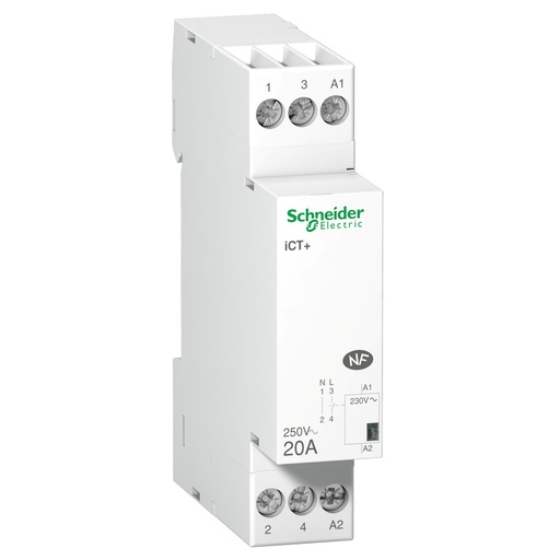 [E3UZK] Schneider Electric iCT+ 20A Single Pole Contactor 230V - A9C15030