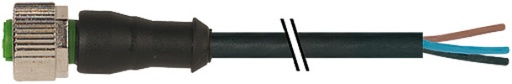 [E3V9R] Murrelektronik M12 Femenino 4-Pin Cable PVC 5M - 7000-12221-6140500