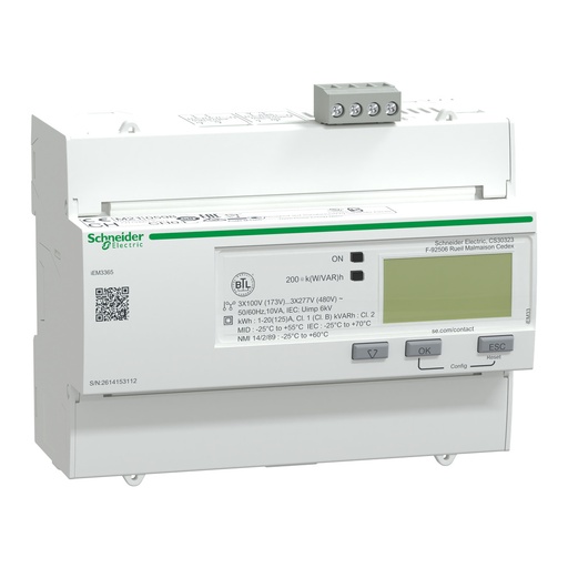 [E3VAD] Schneider Electric iEM3365 125A BACnet Energy Meter - A9MEM3365