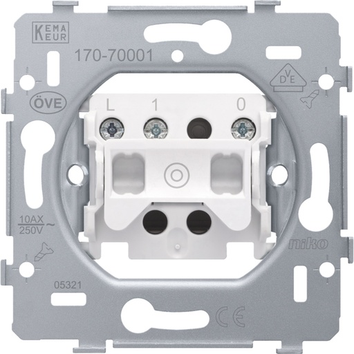 [E3V9K] NO Push Button Base With 3 Terminal Connections 10A 250V - 170-70001