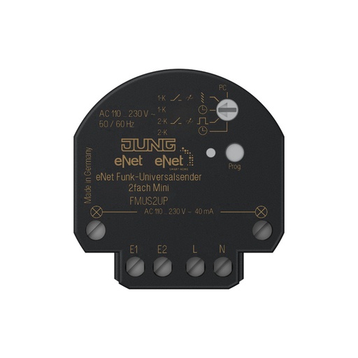 [E3VAZ] eNet 2 Channel Universal Radio Transmitter Flush Mount - FMUS2UP