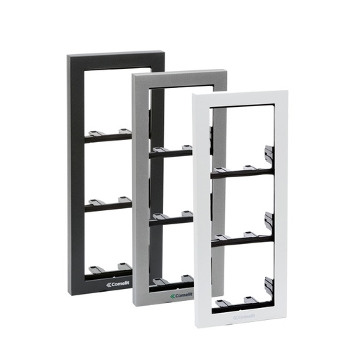 [E3VBT] Comelit 3-Module Aluminium Frame Voor Powercom Ikall - 3311/3A