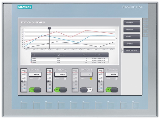 [E3VK2] Siemens KTP1200 Panel Básico Pantalla Táctil De 12 Pulgadas - 6AV21232MB030AX0