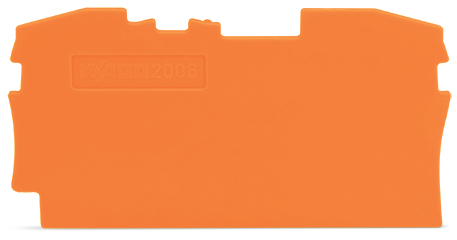 [E3VKF] Wago Eind En Tussenplaat 1mm Oranje - 2006-1292