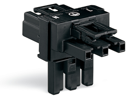 [E3VRD] Wago 3-Pool T-Distributie Connector Zwart - 770-606