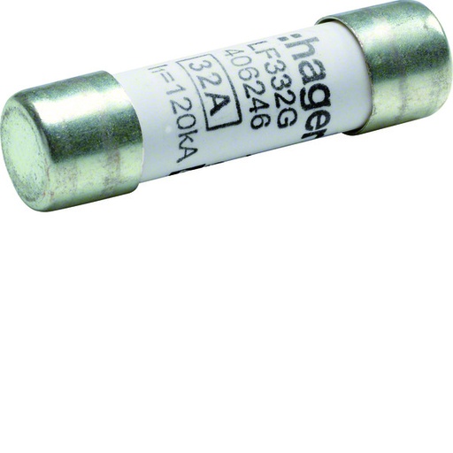 [E3VU7] Fusible Cilíndrico Industrial Hager 32A 400V 10x38mm - LF332G