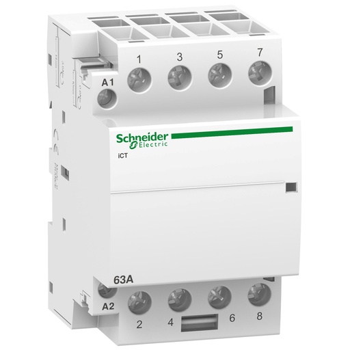 [E3VUV] Schneider Electric iCT 63A 4NO Modular Contactor 24V AC - A9C20164