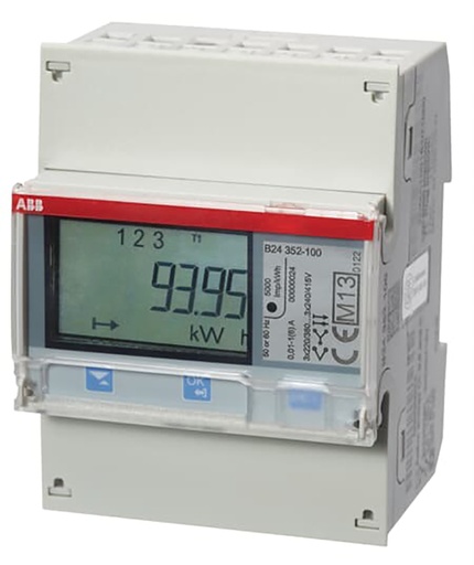 [E3VVG] ABB Medidor De Energía Indirecto De 3 Fases 6A 230/400V AC - 2CMA100183R1000