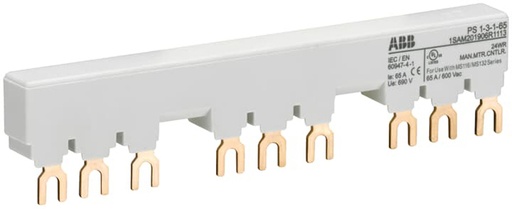 [E3W37] ABB Sistema De Barra Colectora Trifásico MS116/132 65A 690V - 1SAM201906R1113