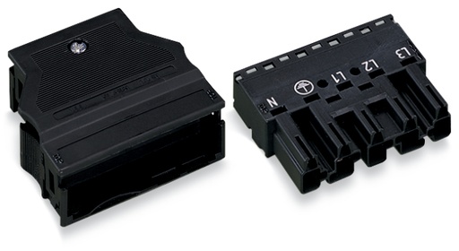 [E3W4P] Conector Negro De 5 Pines WAGO 770-115 Con Alivio De Tensión - 770-115