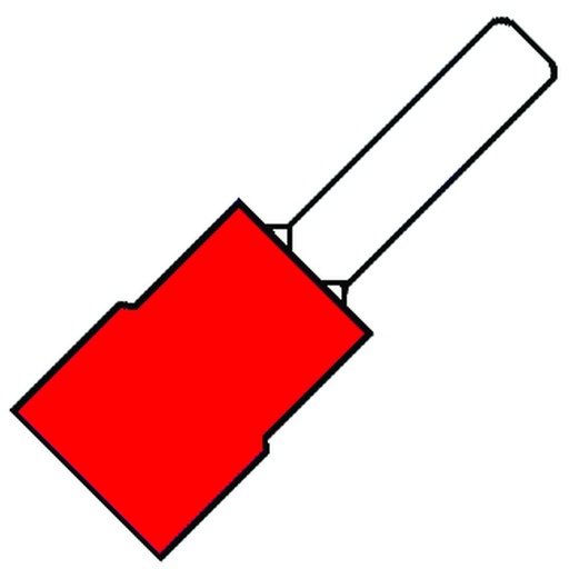 [E3W6F] Isolierter Flacher Stiftverbinder P10 Rot 0.5-1.5mm2 - 100162 [100 Stück]