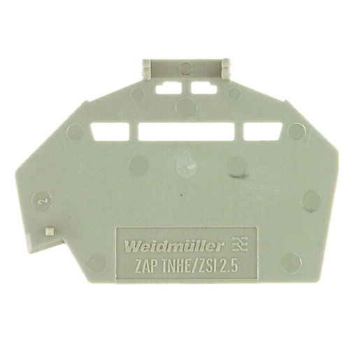 [E3W8S] Weidmuller Terminal Block End Plate 46.7mm Dark Beige - 1610840000