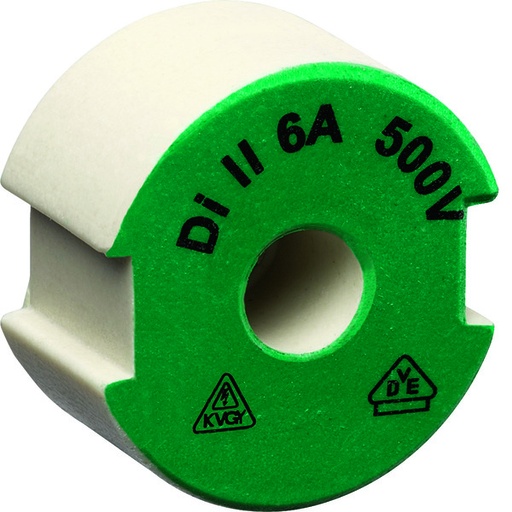 [E3W9C] Ceramic E27 DII 6A Push In Fuse Screw 500V - LE27P06