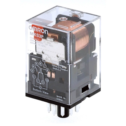 [E3WC6] Omron MK-S 3PDT Plug-in Relay 230VAC 10A - MKSN8077H