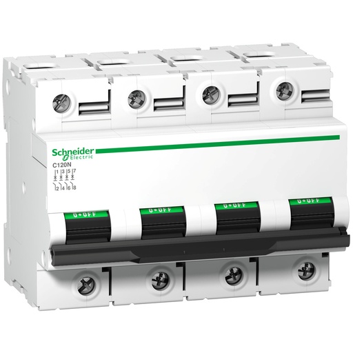 [E3WDR] Schneider C120N 4P 100A Interruptor Automático B-Carácter - A9N18354
