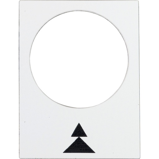 [E3WG2] Harmony XB4 Beschriftungsplatte 30x40mm Weiß Rechts Langsam-Schnell - ZB2BY4909