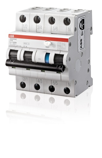 [E3WPF] ABB 4 Polos RCBO B10 30mA 6kA Tipo A - 2CSR256140R1105