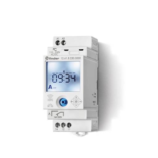 [E3WQQ] Minuteur Hebdomadaire Numérique Interrupteur 16A 230V NFC Smartphone - 12.61.8.230.0000