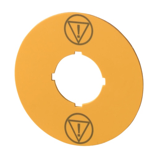 [E3WRT] Étiquette D'Arrêt D'Urgence Eaton M22 60mm Jaune IEC60417-5638 - 180472