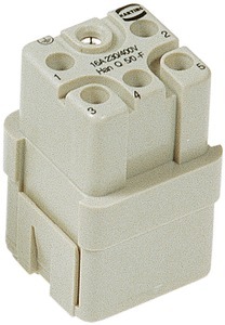 [E3WTE] Harting Han Q Câble Avec Connecteur Mâle 5 Pins Femelle Crimp 16A - 09120053101