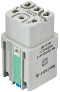 [E3WTK] Han Q5 Weiblicher Schnellverschlussstecker Einsatz 5 Polig 2.5mm² - 09120052733