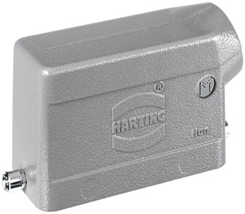 [E3WS9] Harting Han 16B Entrée Latérale Capuchon M25 Aluminium - 19300161541