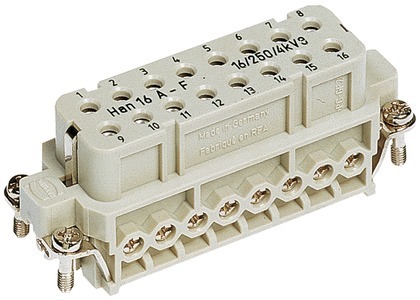 [E3WVP] Harting Han A 16 Position Female Insert Connector - 09200162812