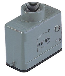 [E3WXQ] Han 10A Capucha Entrada Superior Conectores De Aluminio M20 - 19200101440