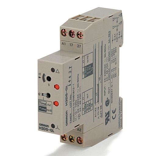 [E3WY3] Omron H3DS-GL Estrella-Delta Temporizador Montaje En Riel DIN - H3DS8002G