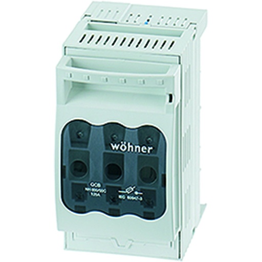 [E3WZT] Hensel 3-Polig NH00C 125A Schienenmontage Sicherungs-Trennschalter - NH RT 00C