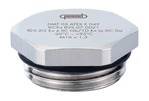 [E3X5T] Hummel V-MS-EX M25x1.5 Bouchon Aveugle En Laiton Nickelé - 1197250050