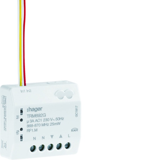 [E3X9T] Module De Contrôle De Volet Roulant Encastré KNX RF 230V - TRM692G