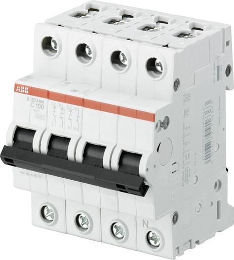 [E3X9V] Abb S203 3P+N 80A C-Kurve Sicherungsautomat 6kA - 2CDS253103R0804