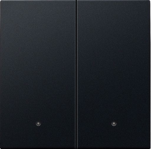 [E3XAC] Niko Double Electronic Switch Finishing Set With Lens Black - 161-32004