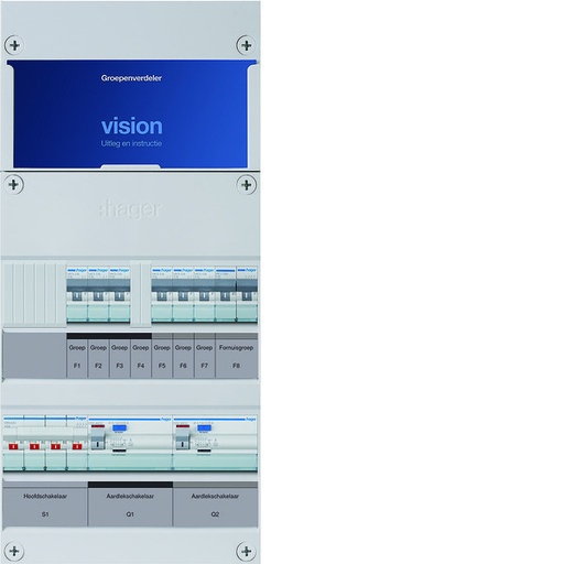 [E3XB5] Boîte De Distribution 6 Groupes 3 Phases 30mA Double RCD - VKG33L-F