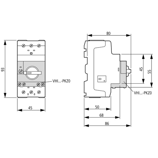 [E3XD5] Interruptor De Protección De Motor 3P Eaton 4-6.3A - 039425