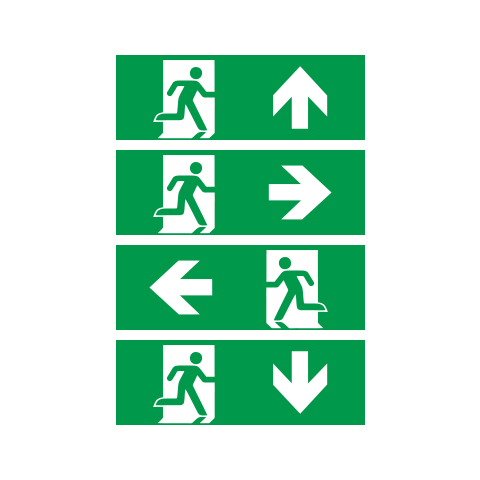[E3XDS] LED Pro-Portal Emergency Exit Sticker Set - 40010044
