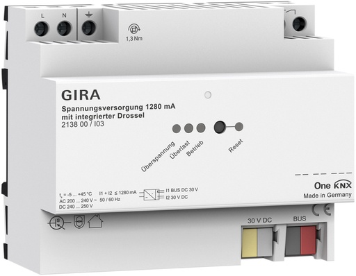 [E3XGC] Gira Knx Voeding 1280Ma Met Geïntegreerde Spoel - 213800