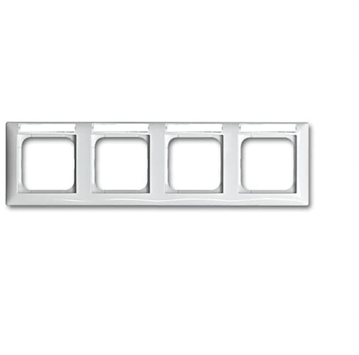[E3XH8] 4 Gang Afdekking Frame Met Tekstvenster Alpine Wit - 2CKA001754A4551