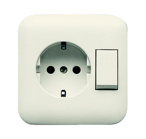 [E3XHN] ABB Busch-Jaeger SI Toma De Corriente Combinada Con Interruptor Crema - 2CKA001611A0110