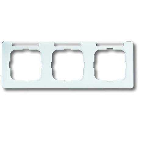 [E3XHP] Triple Cover Frame With Text Panel Alpine White - 2CKA001754A4062